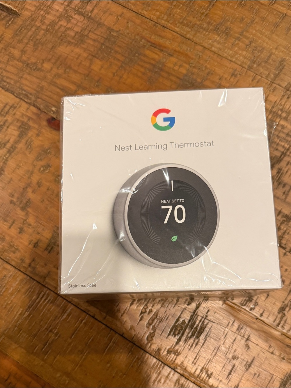 Google Nest Learning Thermostat - Stainless Steel Finish